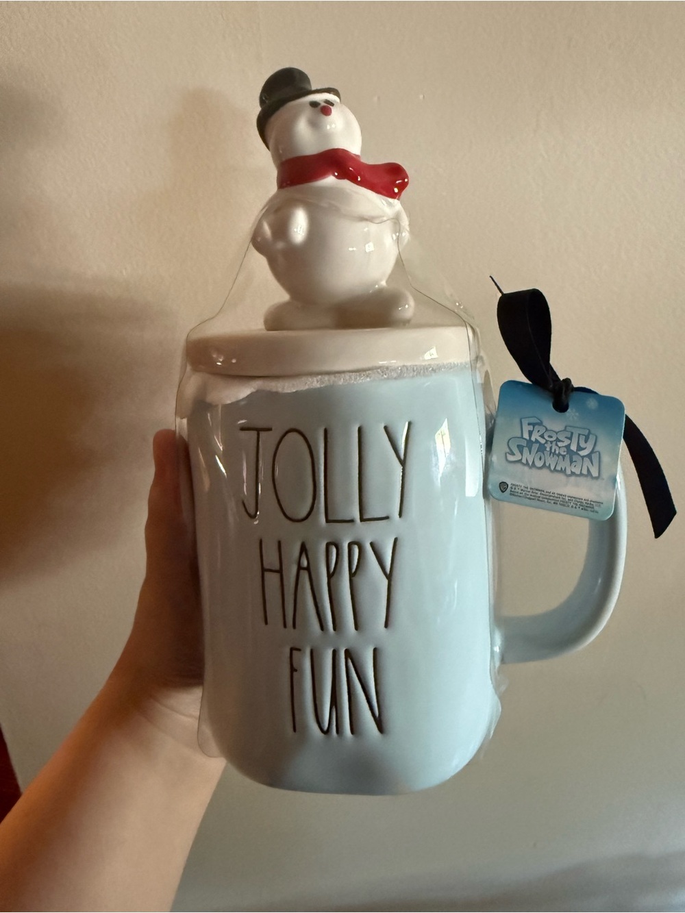 Rae Dunn frosty the snowman mug with topper